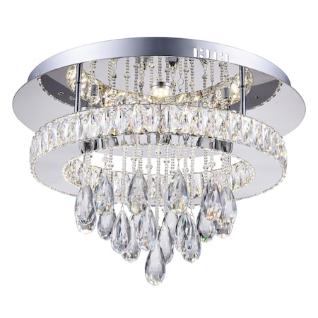 Cwi Lighting Veil LED Flush Mount With Chrome Finish 5613C20ST-R